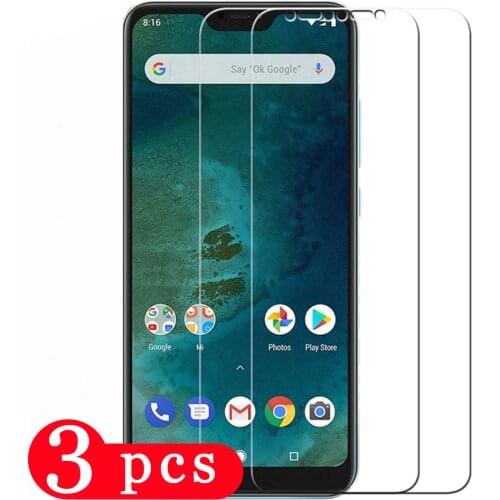 3Pcs tempered glass for xiaomi mi A2 lite phone screen protector for xiaomi mi A3 lite protective film on the glass smartphone