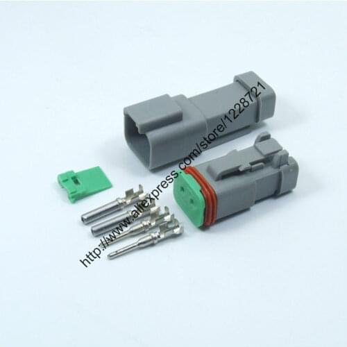 1 Sets Kits DT06-2S-EC01 DT04-2P-EC01 2Pins Male Female Electrical Wire Connector Plug Amphenol Deutsch Enhanced Seal Waterproof