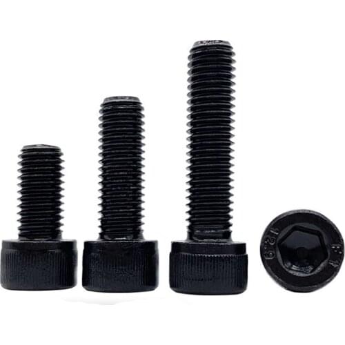 1pcs M16 Allen cylindrical head screws hex socket knurled screw mechanical bolts alloy steel bolt black color 100mm-150mm length