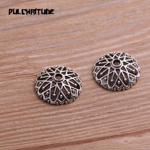 10pcs 7*20*20mm Receptacle Hollow Flower DIY Spaced Jewelry Accessories Charms For Jewelry Making