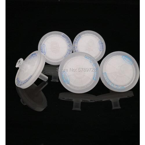 10pcs/lot 30mm 0.2/0.45um disposable air filter with Hydrophobic PTFE membrane Use for Solvent particulate filtration
