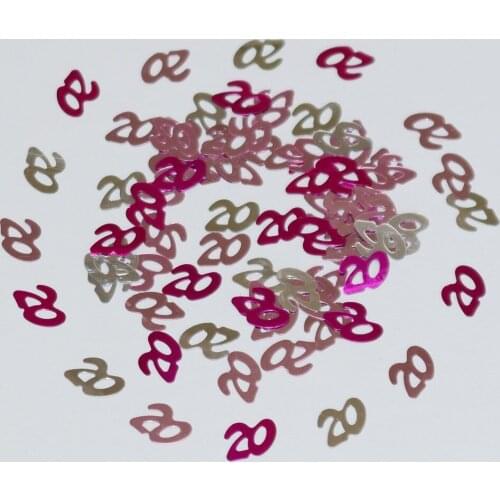 150g Black Silver Number Digital 20 Sprinkles Scatterfetti Age 20 Years Old Happy Birthday Party Confetti Table Scatters Decors