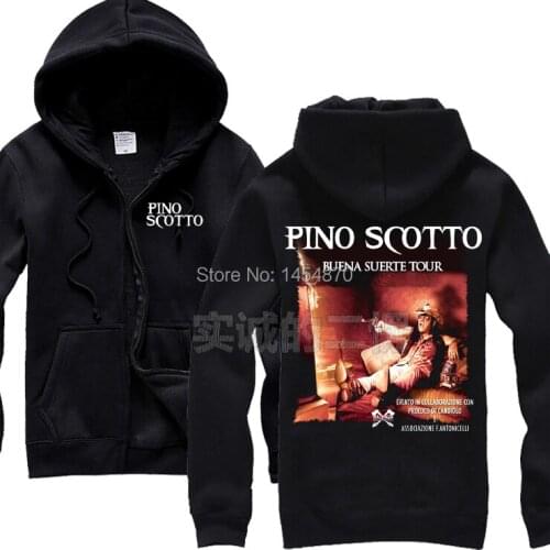2 kinds Outerwear Cowboy Pino Scotto Band Zipper sweatshirt Rock Hoodies warm shell jacket punk sudadera fleece