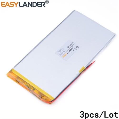 3pcs/Lot 3064140 2700MAH 3.7V lithium polymer battery mobile power Tablet PC DIY Speaker E-book tablet pc power bank
