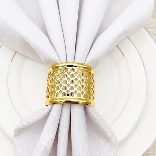 4pcs/lot Hot sale hollow love napkin ring alloy napkin buckle holiday party napkin ring desktop decoration supplies