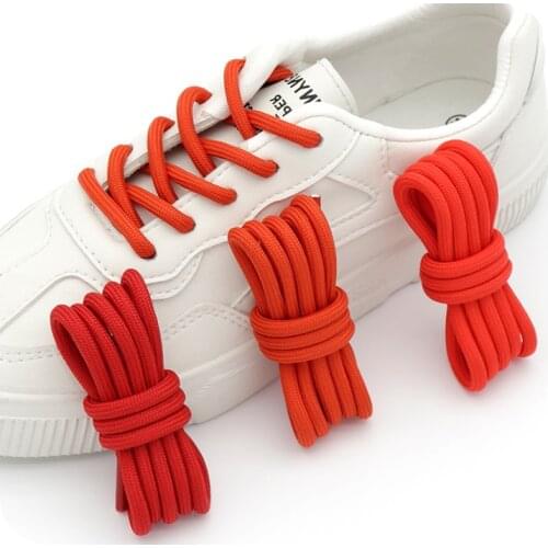 5mm Round Polyester Customized Shoelaces Green Navy Fashion Shoe Laces Extral Long Unisex Women Men Sneaker Shoestring