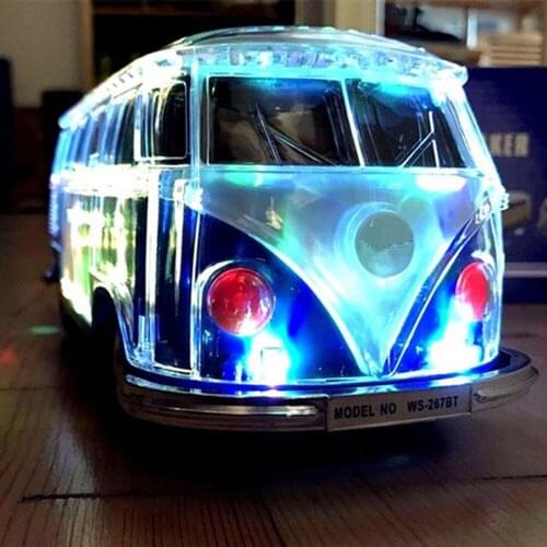 5pcs/bus model Bluetooth speaker Lautsprecher WS-267BT Led Lichteffekt USB,Micro SD,FM Radio car Colorful LED Bluetooth speaker