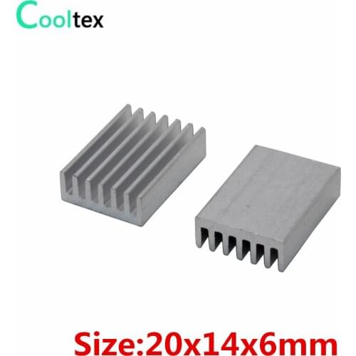 500pcs 20x14x6mm Aluminum Heatsink radiator Heat Sink for Electronics chip COOLER cooling