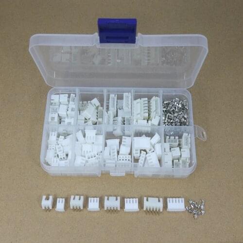 60 sets Kit 2p 3p 4pin Right angle 2.54mm Pitch Terminal / Housing / Pin Header Connector Wire Connectors Adaptor XH Kits in box