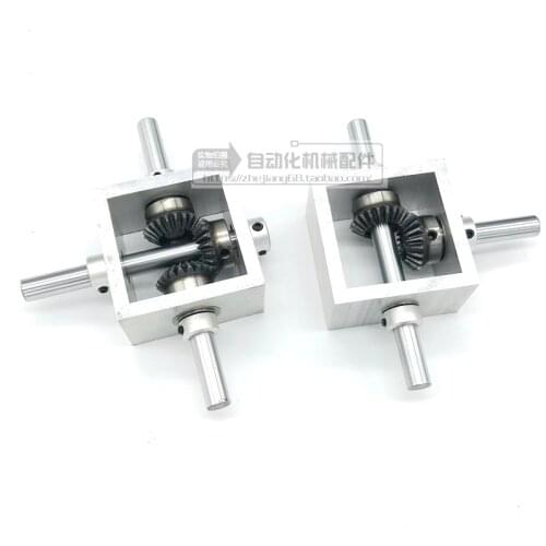90 Degree Bevel Gear Right Angle Commutator Small Gearbox 1:1 Angle Device Mechanical Transmission Module Shaft Diameter 10mm