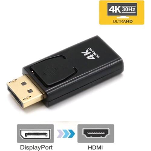 JTKE 4K Ultra HD Display Port DP to HDMI-compatible Male Female Adapter Converter Video Audio Connector Digital Accessories
