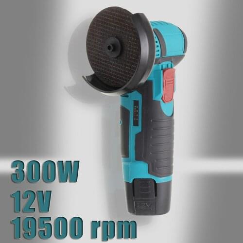 Cordless Angle Grinder 12v 2000mAh Batteries Electric Angle Grinder Dual Battery Machine Cutting Diamond Cut Wheel Power Tool