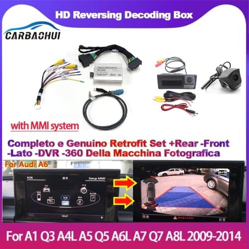 For Audi A1 Q3 A4L A5 Q5 A6 A7 Q7 A8L with MMI system backup camera Interface Adapter Front Rear Camera Display Improve Decoder