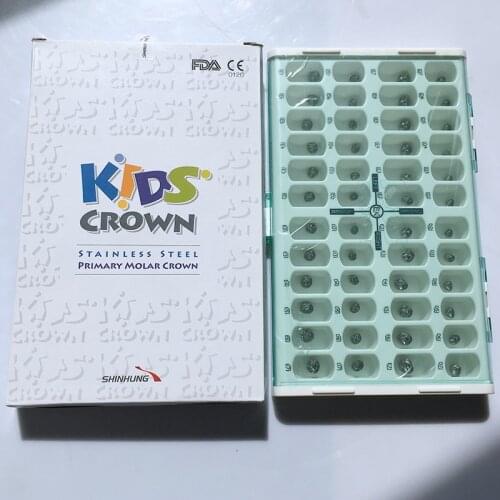 CE Approved Korea Original Stainless Steel Kid Crown Primary Molar Crown Intra Kit 48 crowns/set