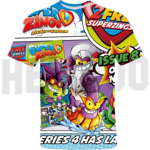 3d Printing T-Shirt Anime Top Tee Kids Superzings Series 7 Toddler Oversize Tshirt Super Zings T Shirts Streetwear Boys Girls
