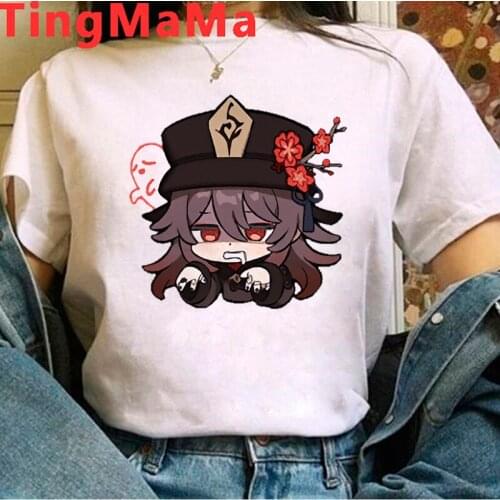 Genshin Impact Keqing t-shirt clothes male tumblr aesthetic ulzzang t-shirt harajuku kawaii ulzzang