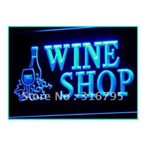 I091 OPEN Wine Shop Bar Pub Club NR LED Neon Light Light Signss On/Off Switch 20+ Colors 5 Sizes