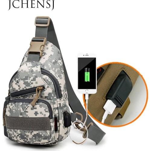 JCHENSJ Mens Shoulder Bag Camouglage Tactical Cross Body Bags For Men Large Capacity Male Chest Bag
