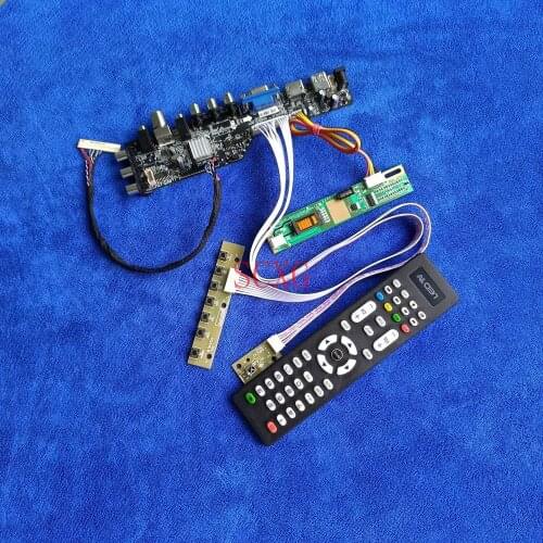 Fit LTD154EX0V/LTD154LX0S LVDS 30Pin LCD matrix controller card DVB Signal Digital KIT 1CCFL 1280*800 HDMI-compatible USB AV VGA