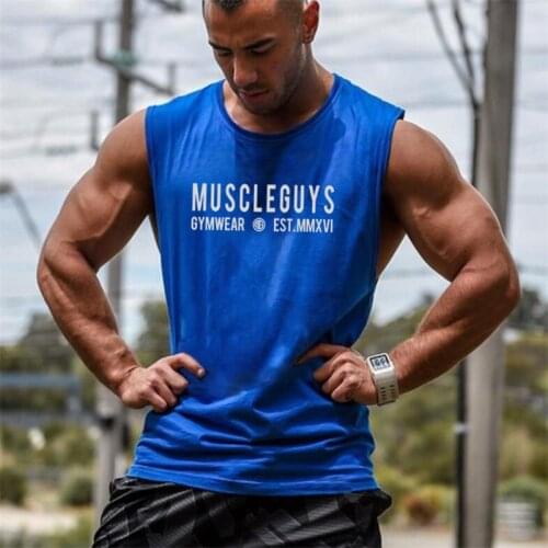 Mens Canottiere Bodybuilding Tank Top Gyms Fitness Sleeveless Shirt Male Cotton Clothing Fashion Singlet Muslce Vest Undershirt