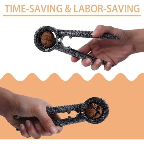 Multifunctional Durable Nutcracker Pecan Practical Clip Aluminum Alloy Color Spray Spring Design Heavy-duty Kitchen Accessories