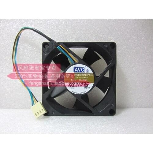 New da08020b12ups03 8cm8020 12V 0.46a 4-pin PWM cooling fan