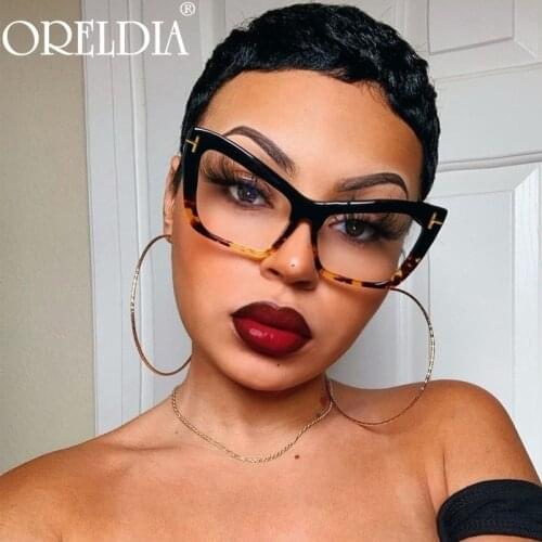 Vintage Cat Eye Optical Frames Eyeglasses 2021 Women Retro Transparent Computer Glasses Brand Designer Lady Clear Lens Eyewear