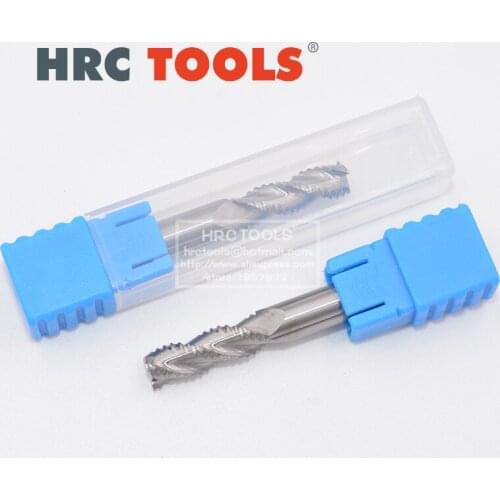 P1-d6x18Hx50L HRC55 Soild Carbide Roughing Endmill Spiral Cutting Tools 3 Flutes CNC Router Bits Wave Edge for Aluminum