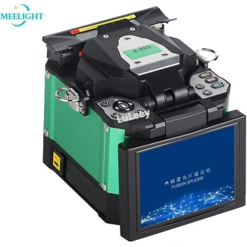 Support English automatic optical fiber fusion splicer cable jumper pigtail fiber 9s heat 5 inch screen large lithium battery