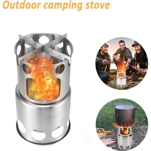 Portable Wood Burn Stove Collapsible Survival Backpacking Stove for Camping Hiking Fishing ASD88