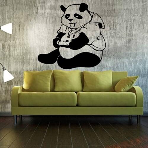 Drop Shipping panda for kids room decoration Vinyl Stickers For Babys Rooms Vinyl Art Decal wallsticker