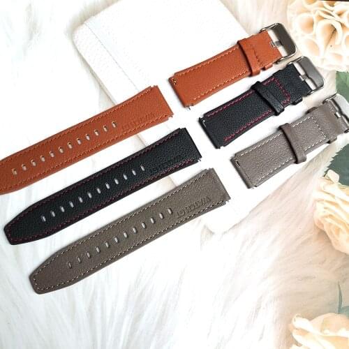 Watch Band 22mm Genuine Leather Strap For Huawei GT GT2 46mm Watch Strap Replacements Honor Magic Watch Mens Strap