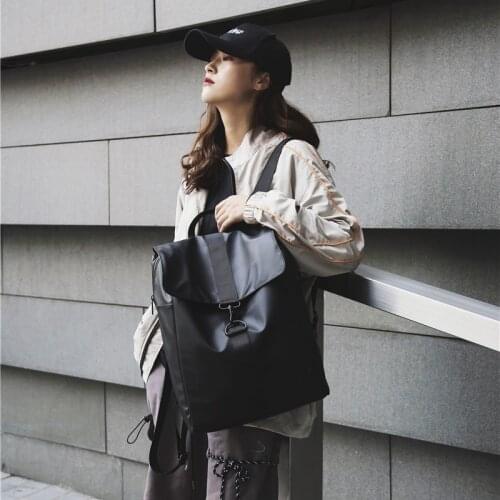 Fashion Women Backpack Cool Oxford Cloth Unisex High Quality Bagpack Simple Bag Waterproof Daily Bag Sturdy Trend Black Gold