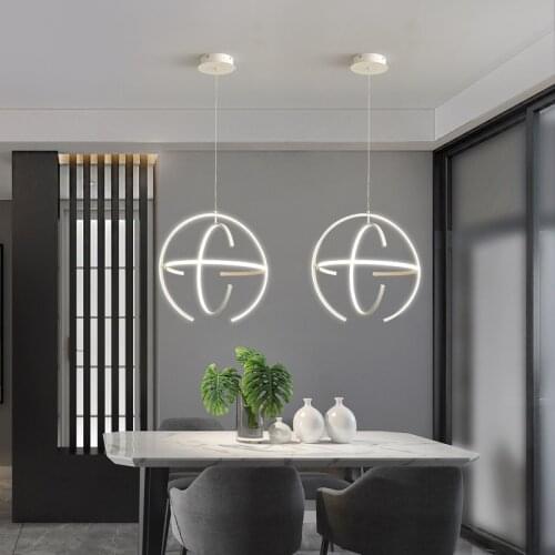 Nordic Spherical LED Pendant lights Living room Kitchen island Hanging lights Bar table Bedroom bedside Suspension luminaire