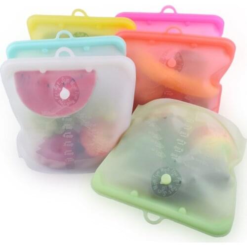 Silicone Fresh-Keeping Bag Vacuum Food Packaging Ziplock Bag Broth Fresh-Keeping Bag Frozen Food Storage