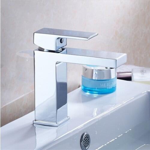 Modern Style Basin Faucet Cold and Hot Water Mixer Torneira Da Bacia Single Handle