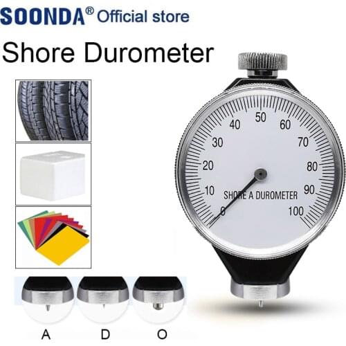 Shore Hardness Tester Shore Durometer Rubber Tire Hardness Tester Meter O D A-type 0-100 HA For Plastic Leather Multi-resin