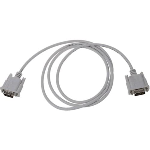 VGA DB15 Male To RS232 DB9 Pin Male Adapter Cable / Video Graphic Extension Cable (White, 1.5M)