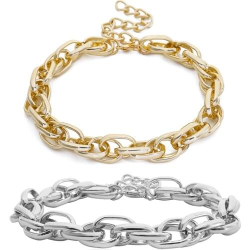 Big Punk Exaggerated Heavy Metal Thick Chain Choker Necklace Women Goth Fashion Night Club Jewelry Female Chocker Collier