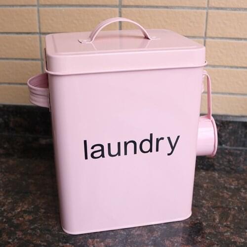 Laundry Detergent Powder Storage Tin Box, Farmhouse Laundry Room Decor,Soap Detergent In Our Handy Detergent Container Designed