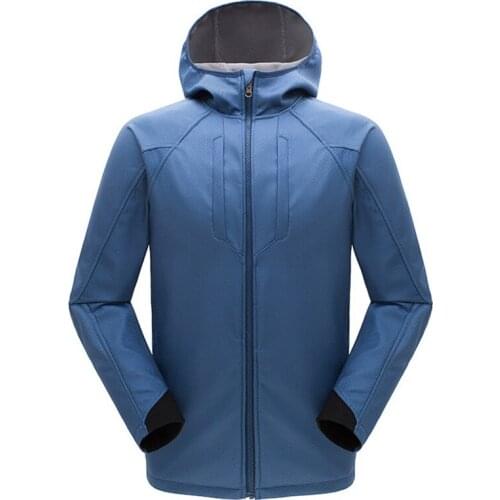 Winter Warm Fleece Softshell Clothes Windproof Waterproof Hiking Jacket Men Hood Coat Outdoor Mountain Camping Trekking Jacket