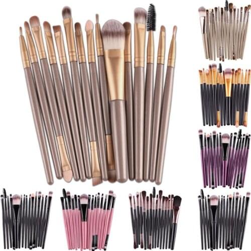 15pcs Eye Shadow Makeup Brush Set Eyes Make Up Eyebrow Cosmetic Brushes