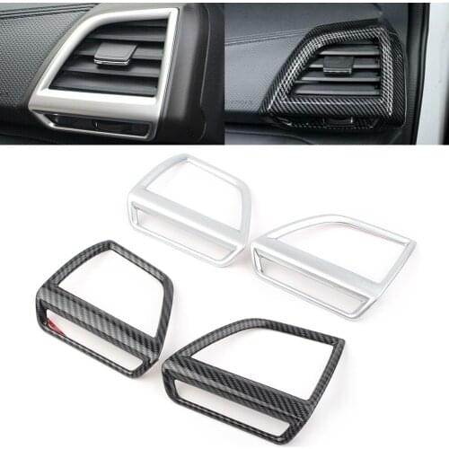 Carbon Fiber Style Car Side Air Vent Outlet Moulding Cover Trim ABS For Subaru Forester 2019 2020 2Pcs