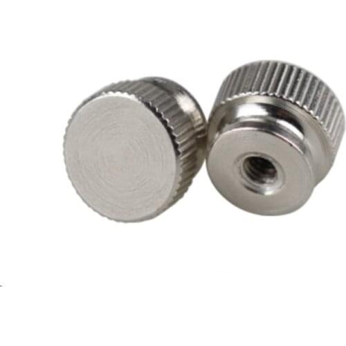 20pcs/lot m3 m4 m5 m6 steel with nickel High Head Knurled Thumb Nut blind hole nuts Advertising decorative nail