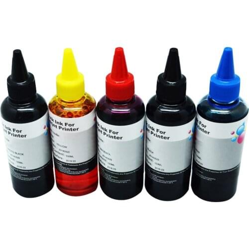 5x100ml For CANON PGI-125 225 425 525 725 825 Refillable Cartridges Printer Ink Refill Kits CISS Bulk Ink For Canon All Printers