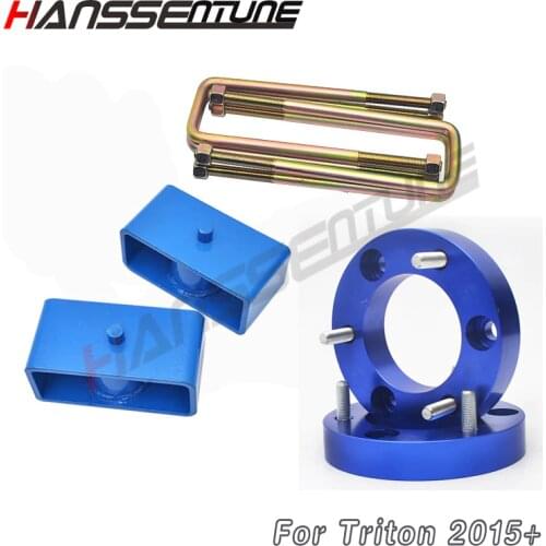 HANSSENTUNE 4x4 Accesorios 25mm Leveling Lift Block Kit Raise 2.5" Front + 2" Rear for Triton L200 ML MN 2015 onward