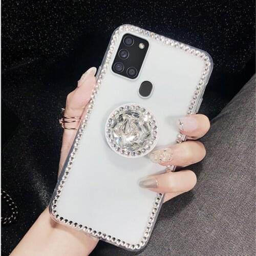 Diamond Glitter Case for Samsung Galaxy A21S A51 A52 A70 A71 S20 FE Plus J3 J4 J6 A6 A7 A8 M31S A01 Core A41S Note 10 Case Cover