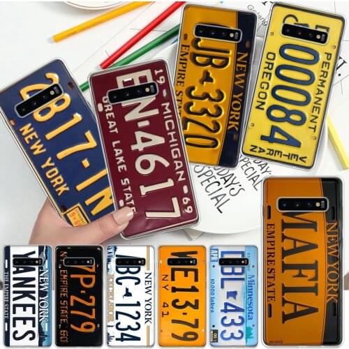 New York Plate Number Phone Case For Samsung Galaxy A51 A71 A70 A50 A40 A30 A21 A20E A10S A41 A01 A6 A7 A8 A9 Plus + Soft Cover
