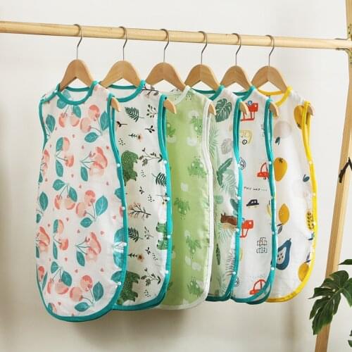 Baby Sleeping Bags Newborn Muslin Cotton Sleep Sacks Gauze Sleepwear Bedding Cloth