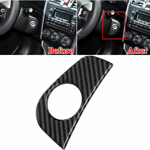 For Subaru Forester XV Crosstrek WRX STI 2015-19 Carbon Fiber Car Start Switch Trim